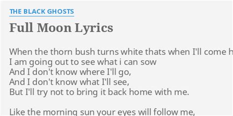 full moon lyrics black ghosts